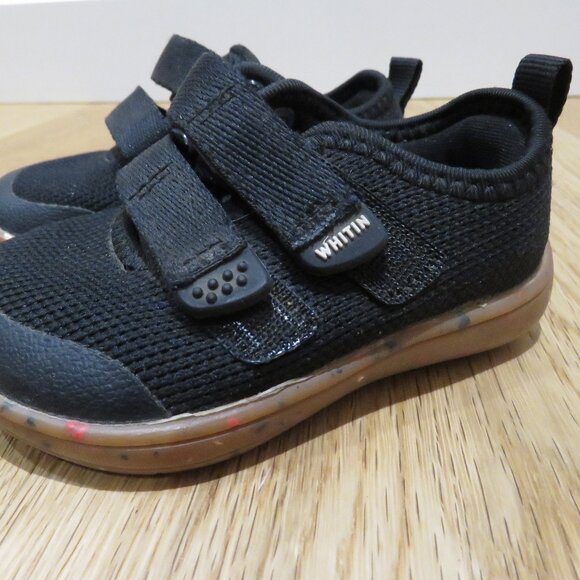 WHITIN Barefoot Toddler Sneaker Shoes in Black Breathable Mesh Outdoor Casual - Picture 3 of 9